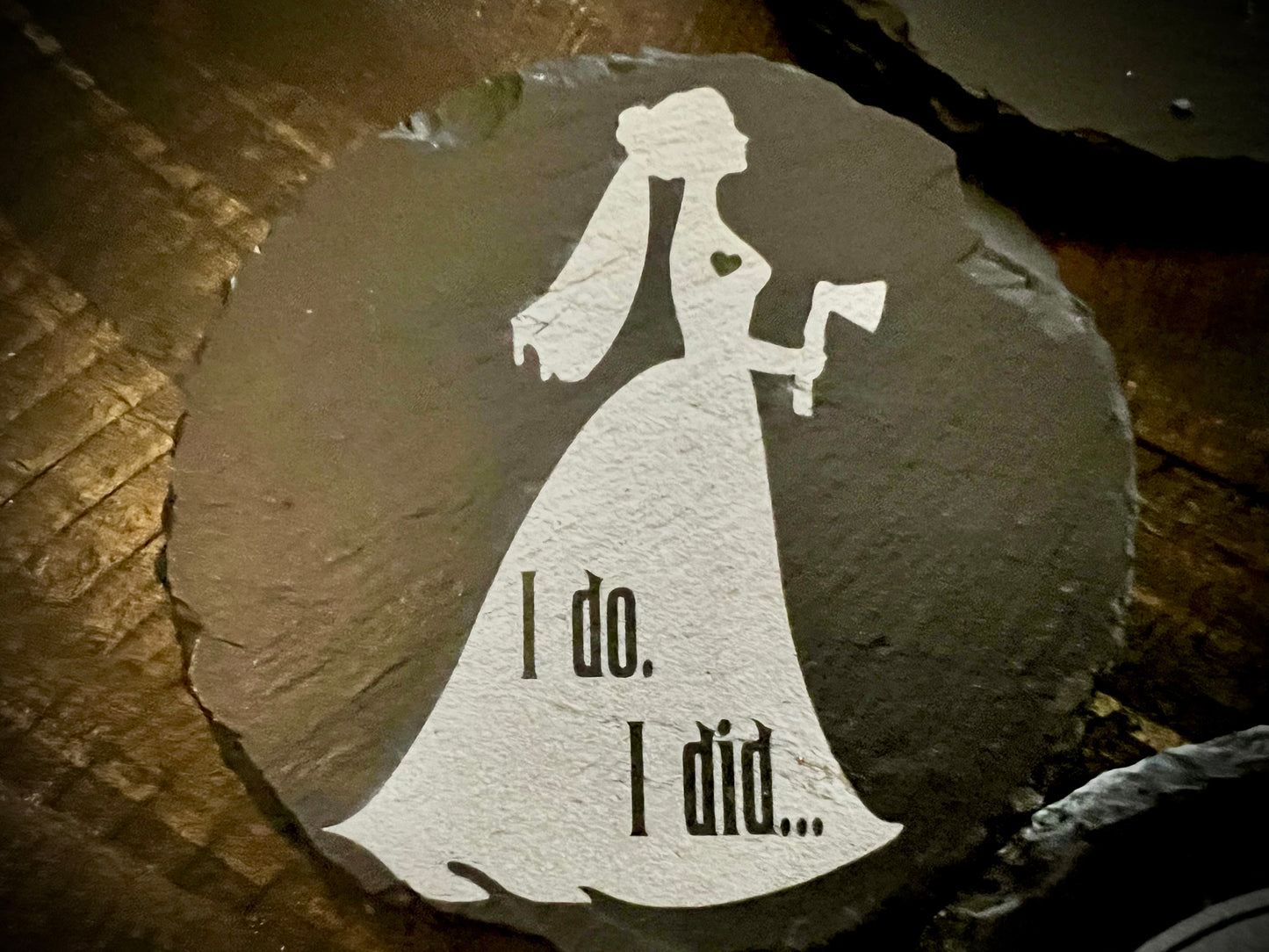 Coaster Set - Haunted Mansion etched on Slate (set of four)