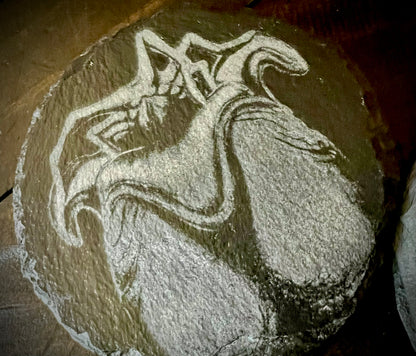 Coaster Set - Alien Xenomorph Engraved on Slate (Set of four)