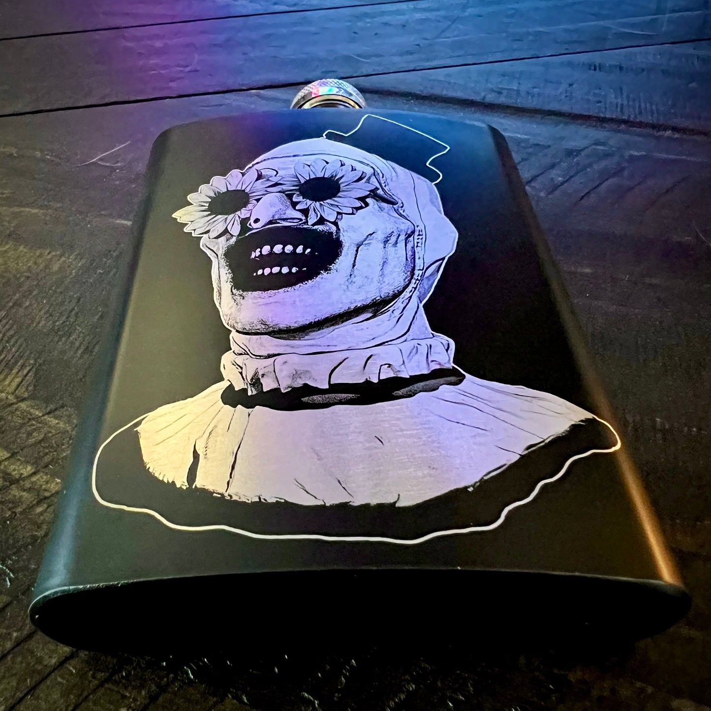 Flask - Art the Clown 8oz (includes funnel) Stainless Steel Terrifier