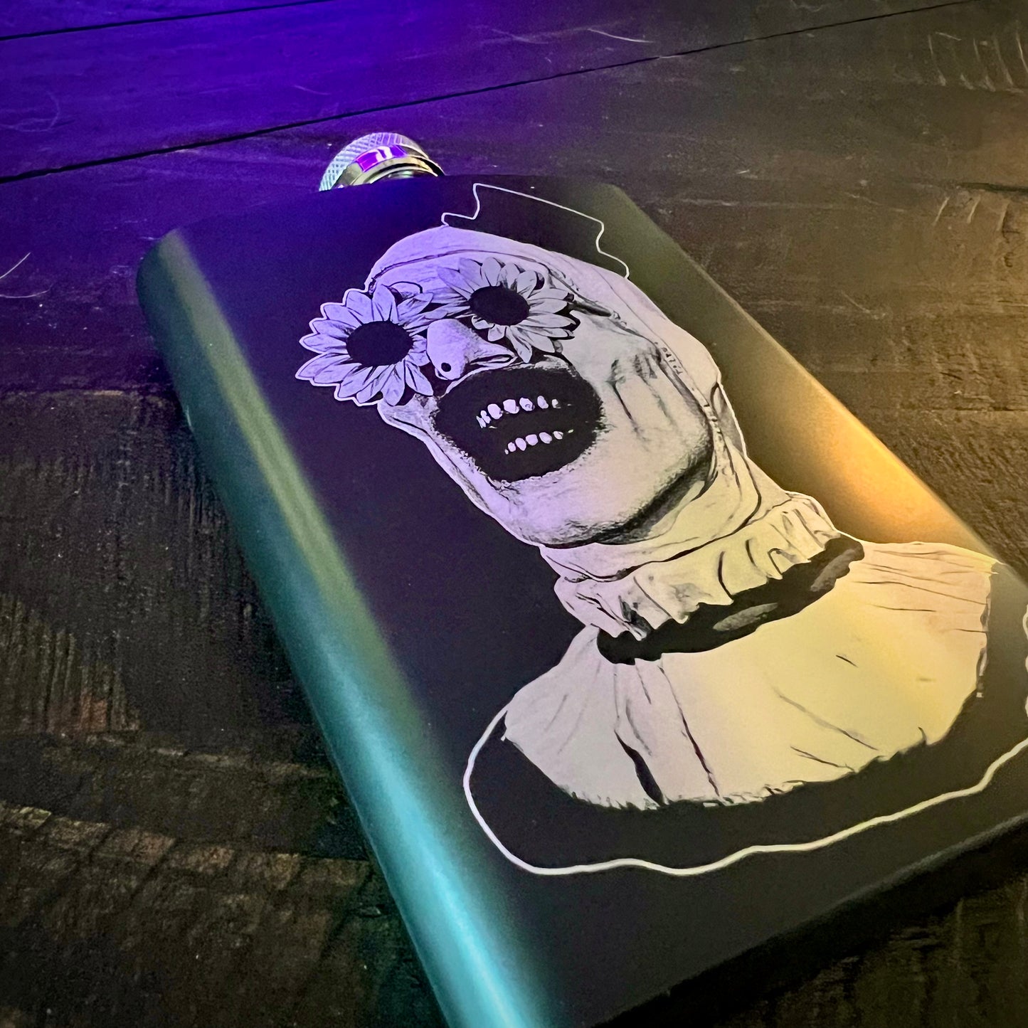 Flask - Art the Clown 8oz (includes funnel) Stainless Steel Terrifier