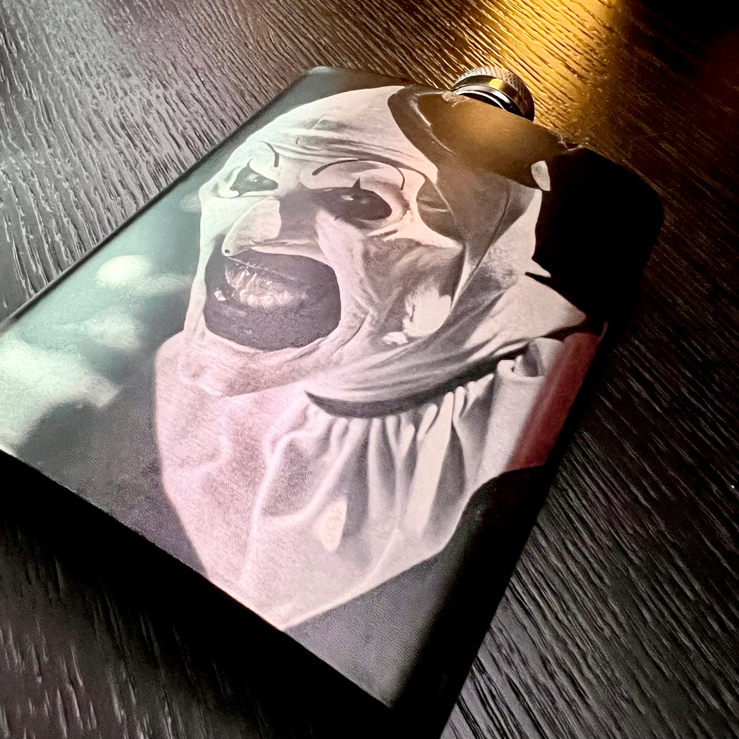 Flask - Art the Clown 8oz (includes funnel) Stainless Steel Terrifier Design 2