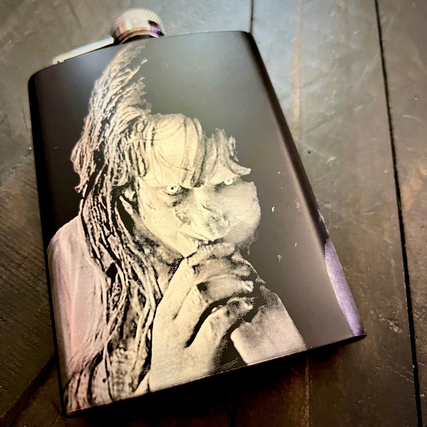 Flask - The Exorcist 8oz (includes funnel) Stainless Steel Regan Giggling