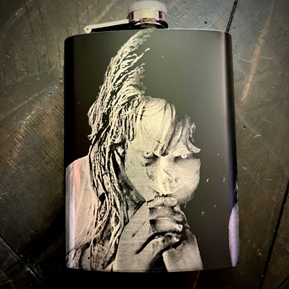 Flask - The Exorcist 8oz (includes funnel) Stainless Steel Regan Giggling