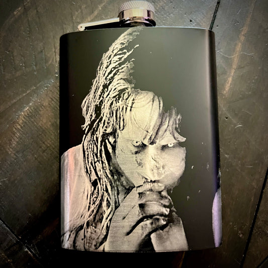 Flask - The Exorcist 8oz (includes funnel) Stainless Steel Regan Giggling