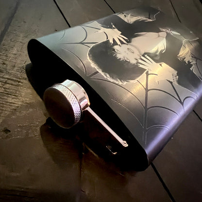 Flask - Elvira 8oz (includes funnel) Stainless Steel Mistress of the Dark