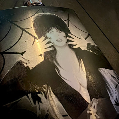 Flask - Elvira 8oz (includes funnel) Stainless Steel Mistress of the Dark