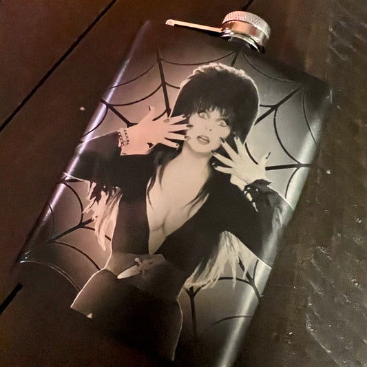 Flask - Elvira 8oz (includes funnel) Stainless Steel Mistress of the Dark