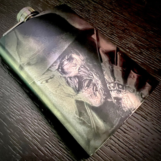 Flask - Freddy Krueger 8oz (includes funnel) Stainless Steel Nightmare on Elm Street
