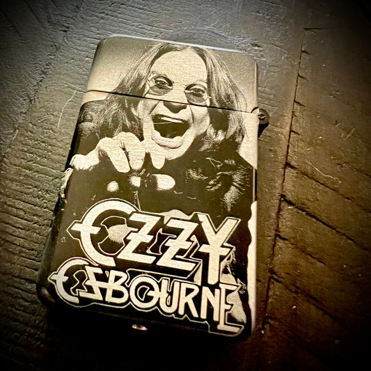 Lighter - Ozzy Osbourne Butane Engraved Refillable Black Sabbath