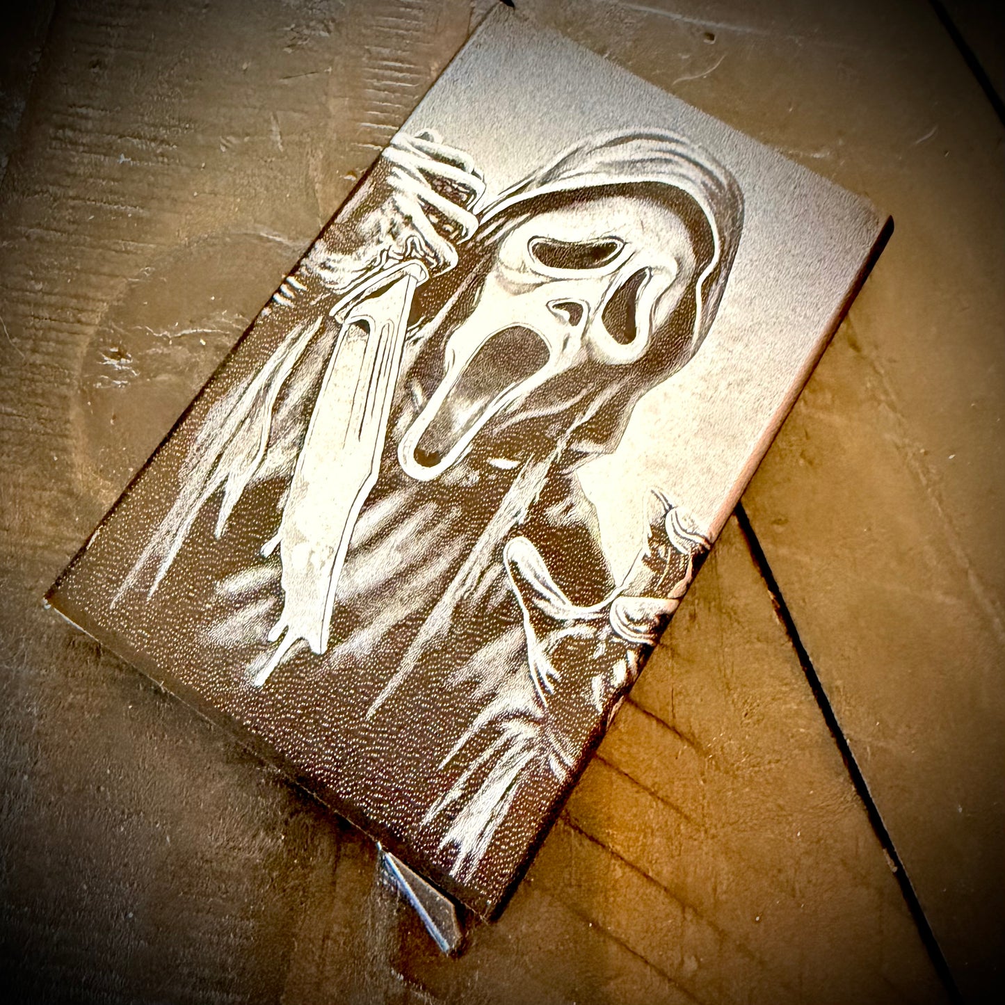 Wallet - Ghostface engraved metal card wallet Scream Movie