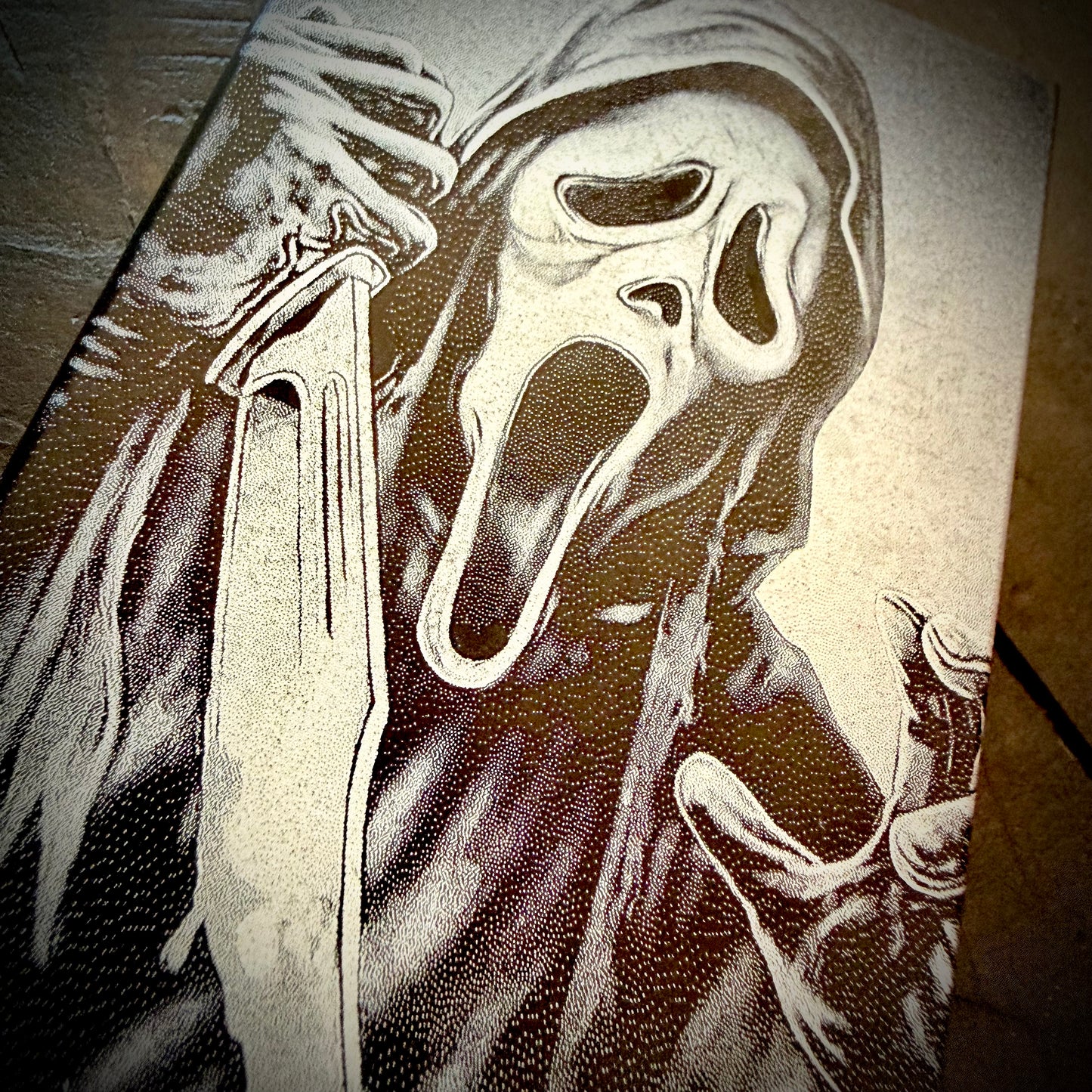 Wallet - Ghostface engraved metal card wallet Scream Movie