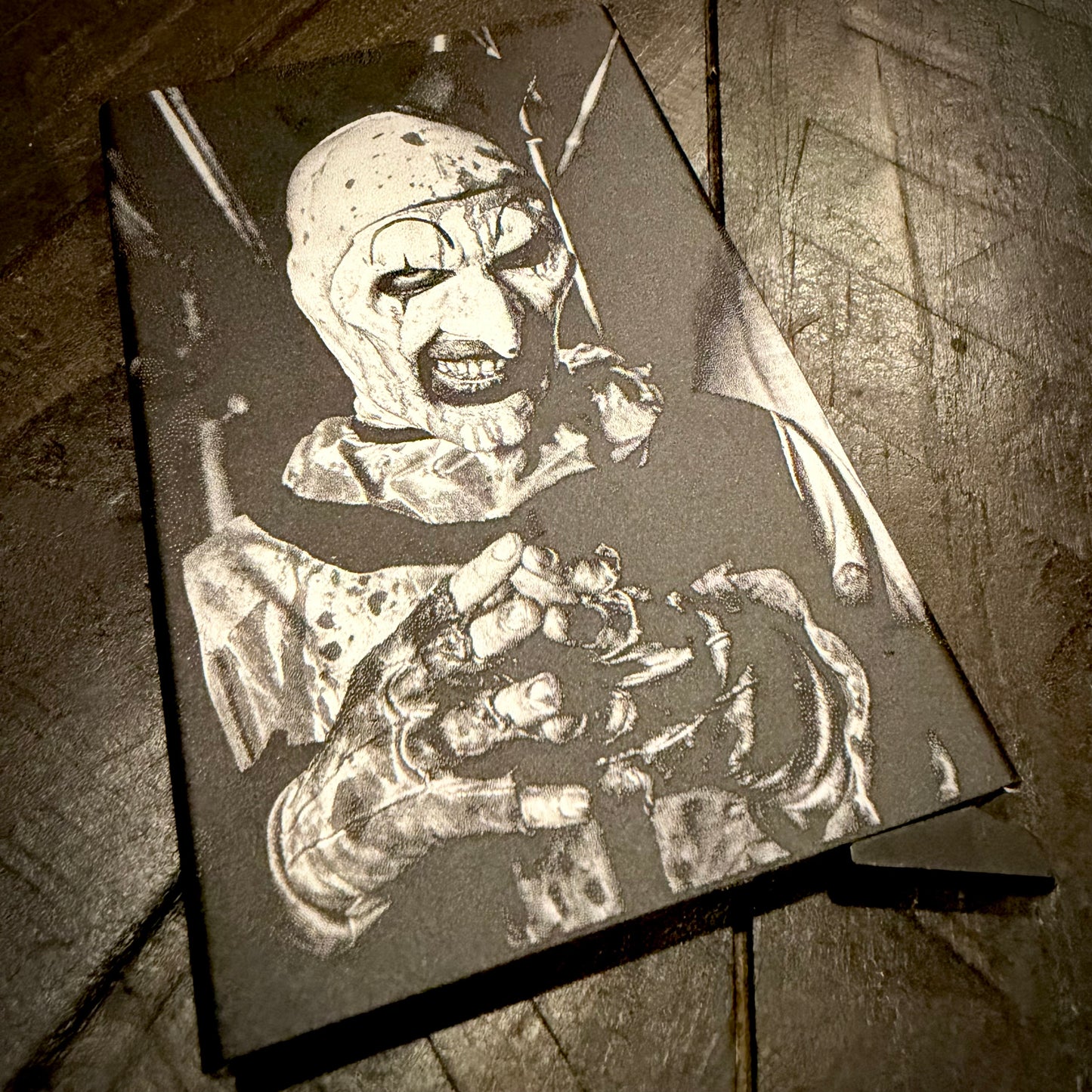 Wallet - Terrifier engraved metal card wallet Art the Clown