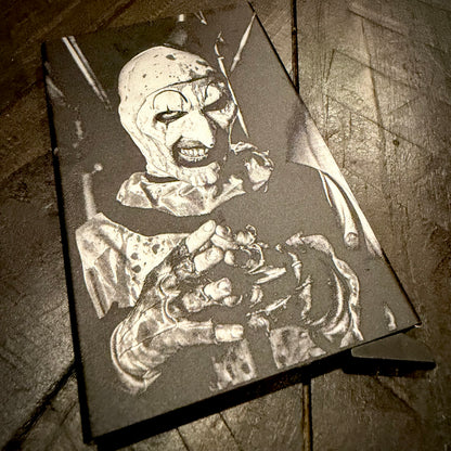 Wallet - Terrifier engraved metal card wallet Art the Clown