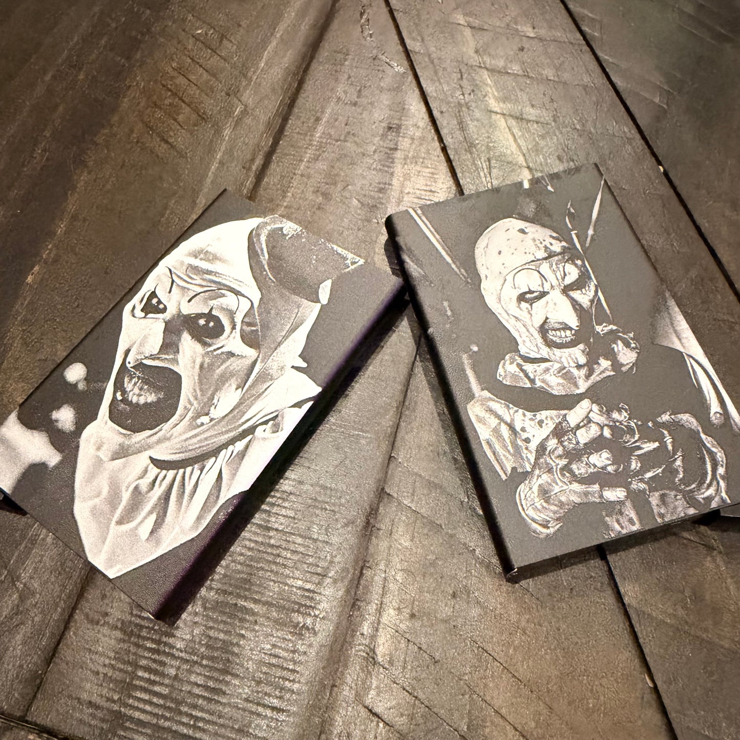 Wallet - Terrifier engraved metal card wallet Art the Clown