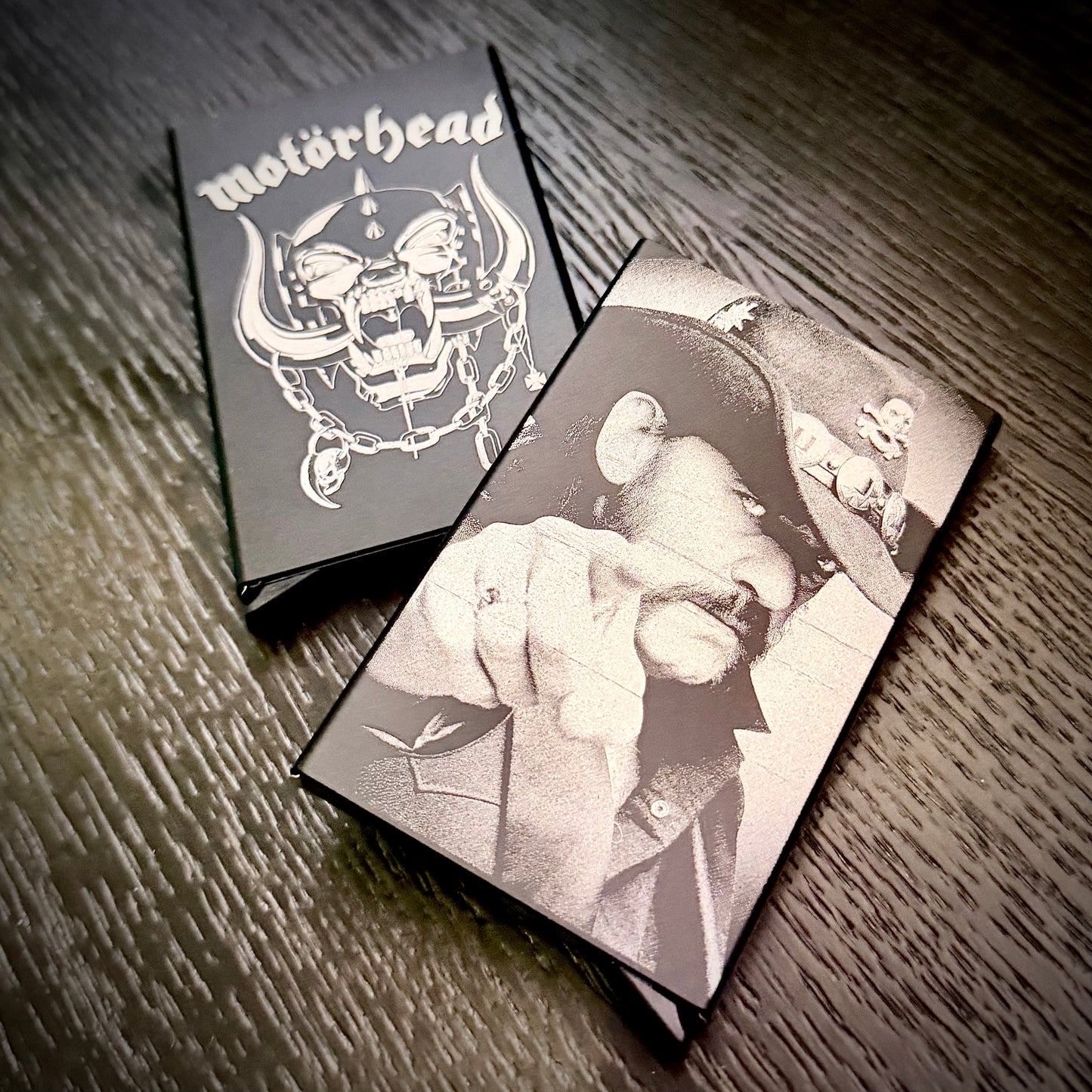 Wallet - Motorhead engraved metal card wallet Lemmy