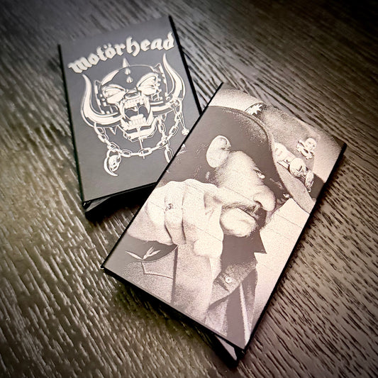 Wallet - Motorhead engraved metal card wallet Lemmy