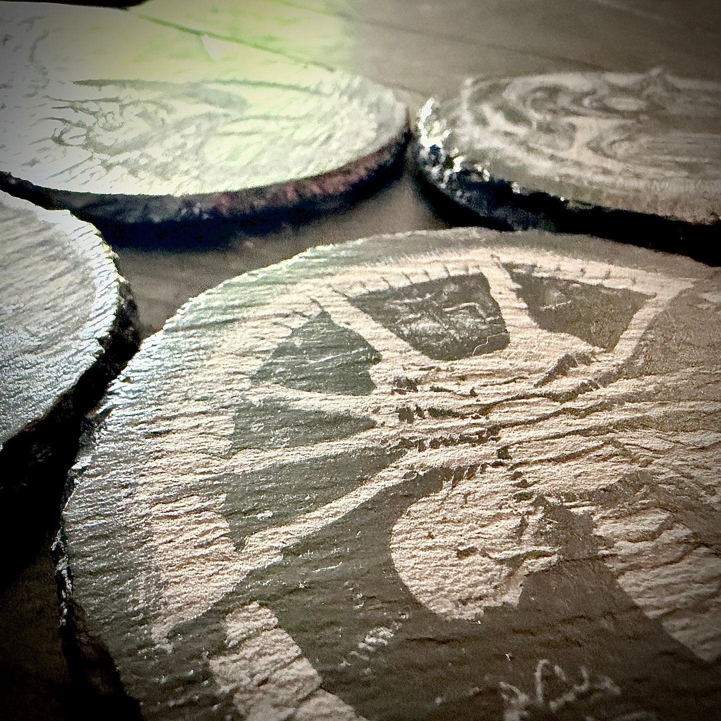 Coaster Set - Alien Xenomorph Engraved on Slate (Set of four)