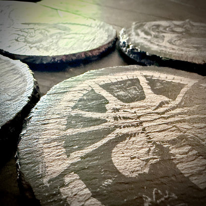 Coaster Set - Alien Xenomorph Engraved on Slate (Set of four)