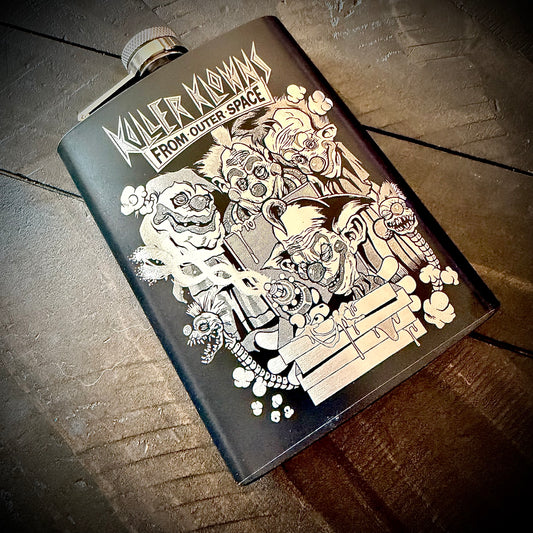Flask - Killer Klowns from Outer Space 8oz (includes funnel) Stainless Steel