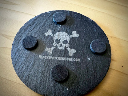 Coaster Set - Ring of bats engraved on slate (Set of 4)