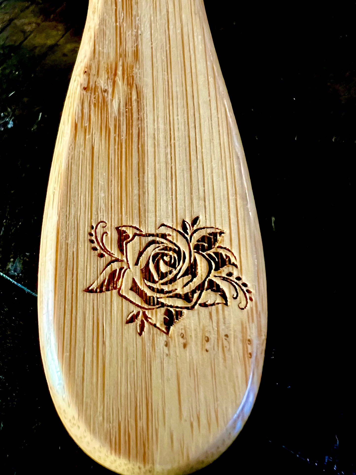 Hairbrush - Sugar Skull Engraved on Bamboo