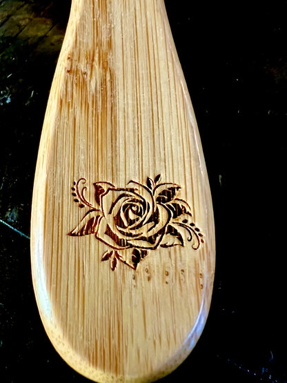 Hairbrush - Sugar Skull Engraved on Bamboo