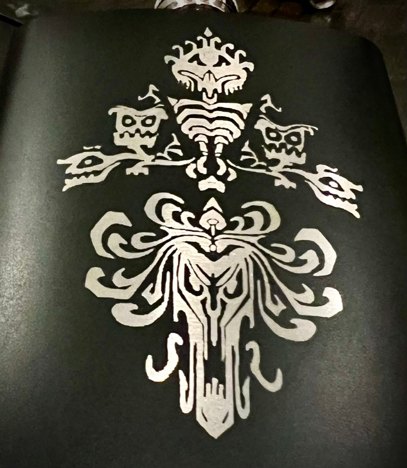 Flask - Haunted Wallpaper 8oz (includs funnel)Stainless Steel