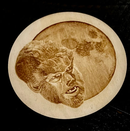 Coasters - Classic Monsters engraved wooden with cork backing